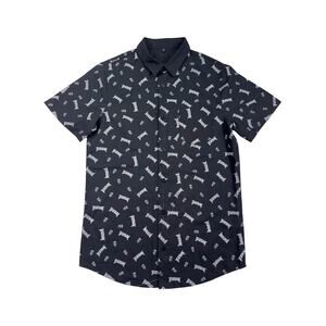 Beartooth Band AOP Shirt Men's MEDIUM Button Front Red Bull Records